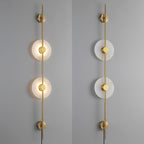 Alabaster Vertical Plug-in Wall Sconce