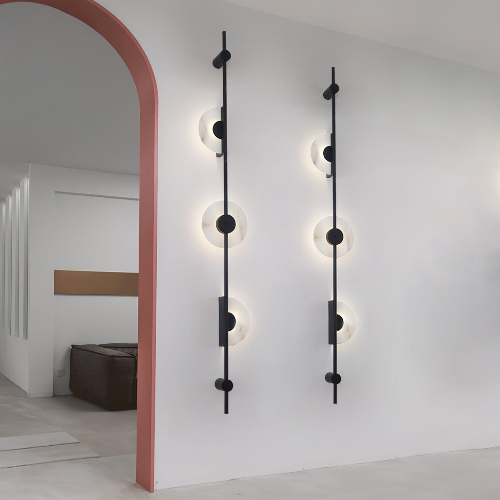 Alabaster Vertical Plug-in Wall Sconce