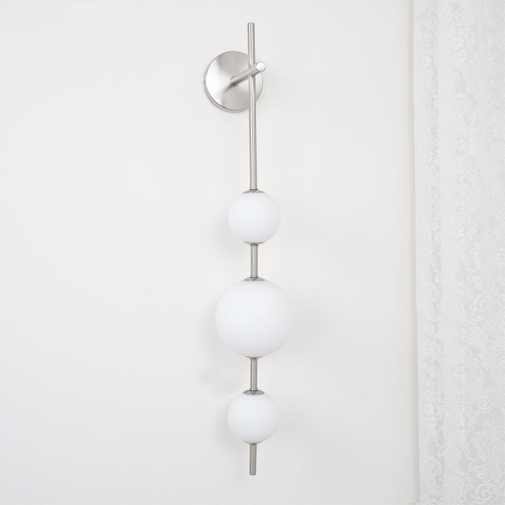 Vertical Globe Plug-in Wall Lamp