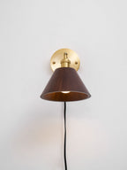 Vintage Wood Plug-in Wall Lamp