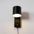 Rotatable Cylinder Plug-in Wall Lamp