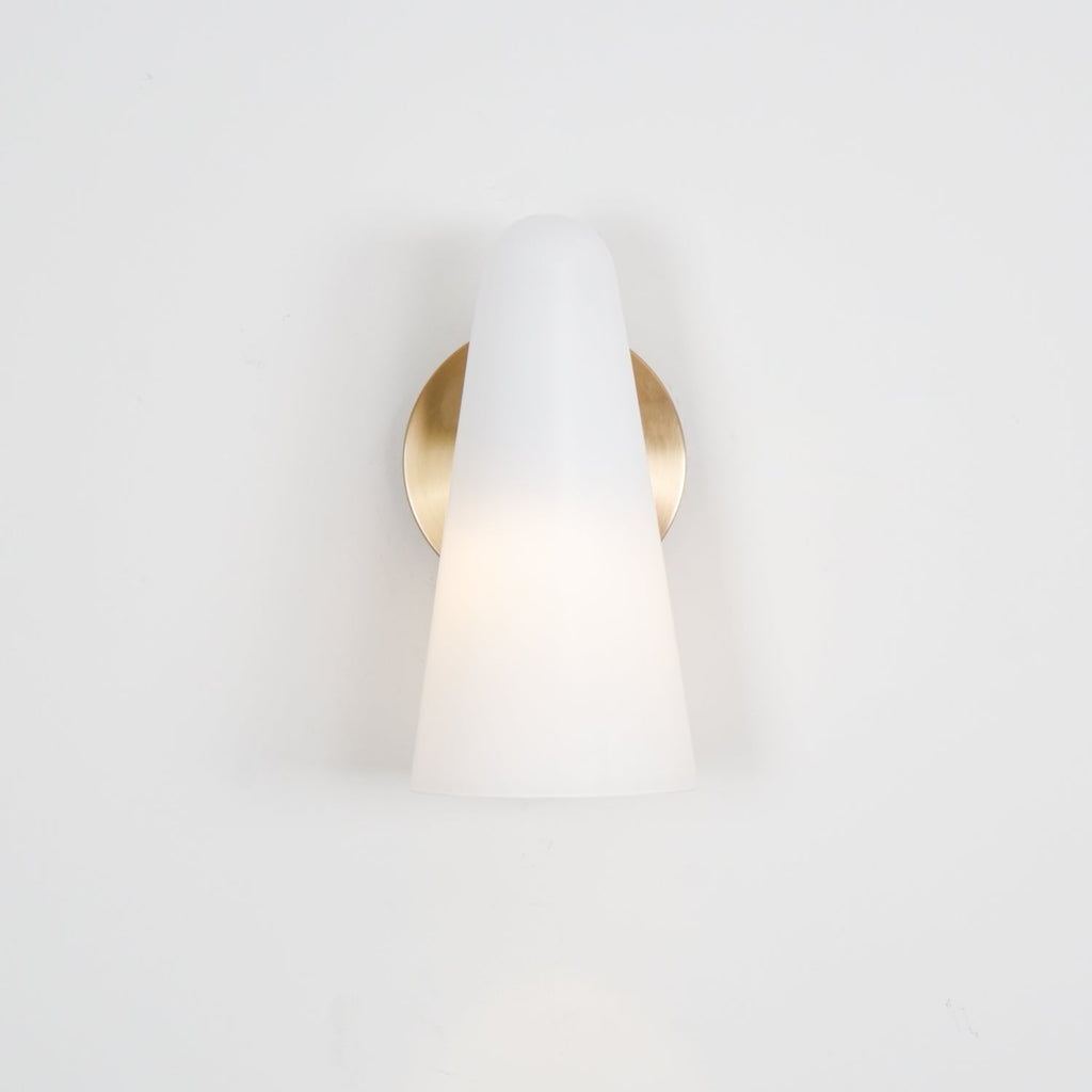 Conical Glass Plug-in Wall Lamp