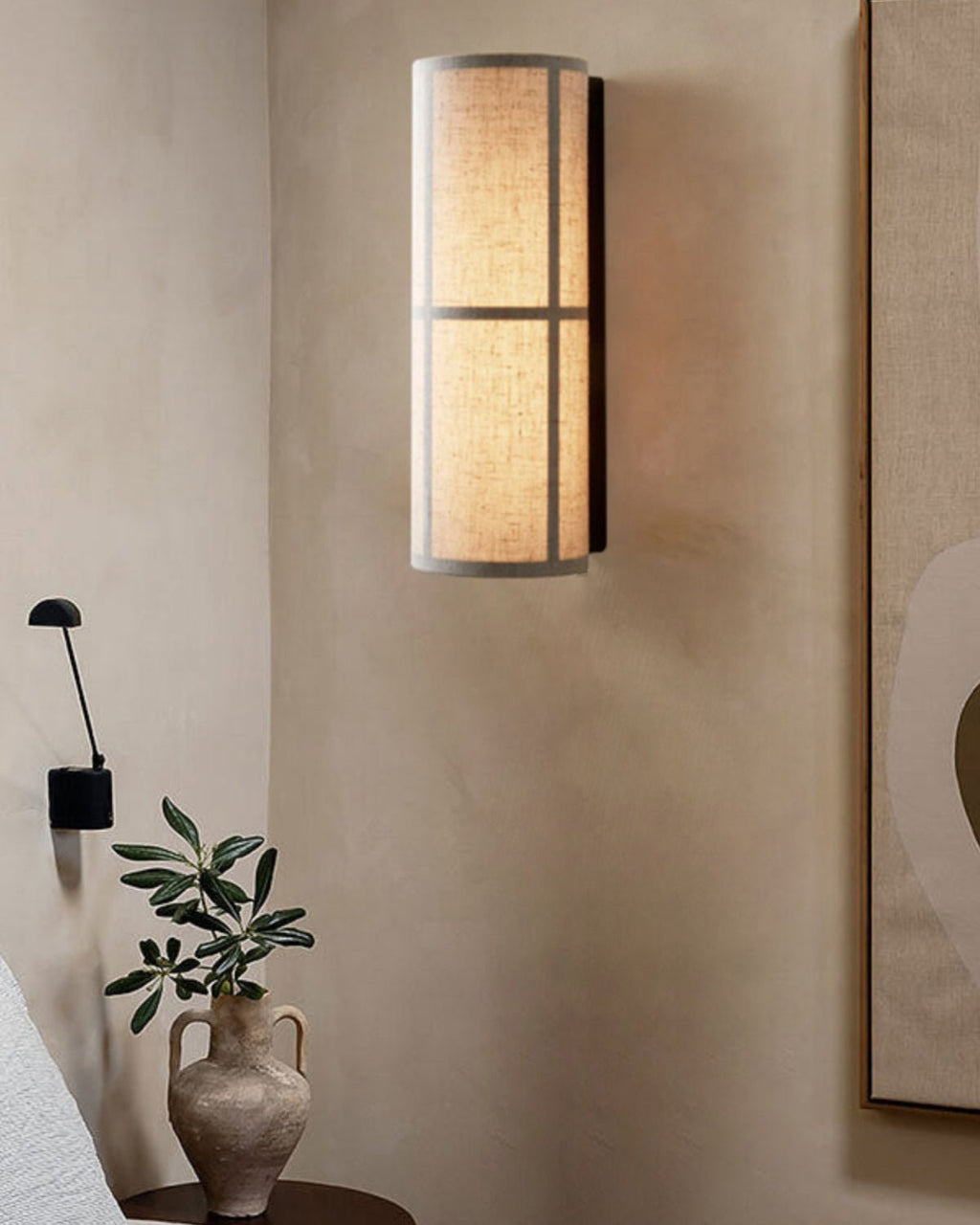 Cylinder Fabric Wall Lamp
