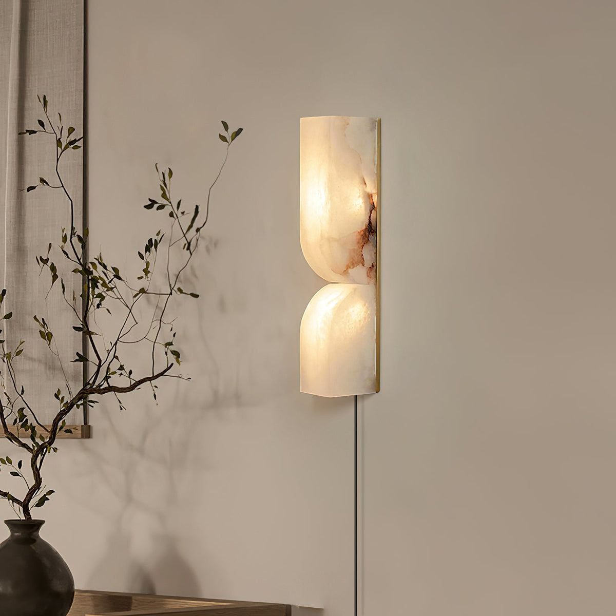 Alabaster Essence Plug-in Wall Sconce