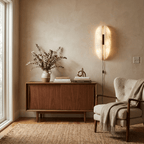 Alabaster Veil Plug-in Wall Sconce