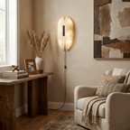 Alabaster Veil Plug-in Wall Sconce