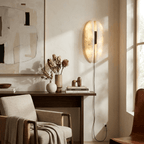 Alabaster Veil Plug-in Wall Sconce