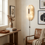 Alabaster Veil Plug-in Wall Sconce