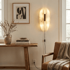 Alabaster Veil Plug-in Wall Sconce