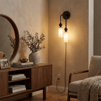 Harlin Alabaster Plug-in Wall Lamp