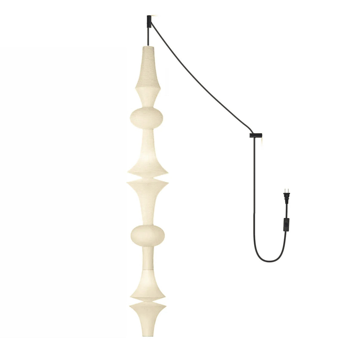 Washi Paper E Pendant Swag Light