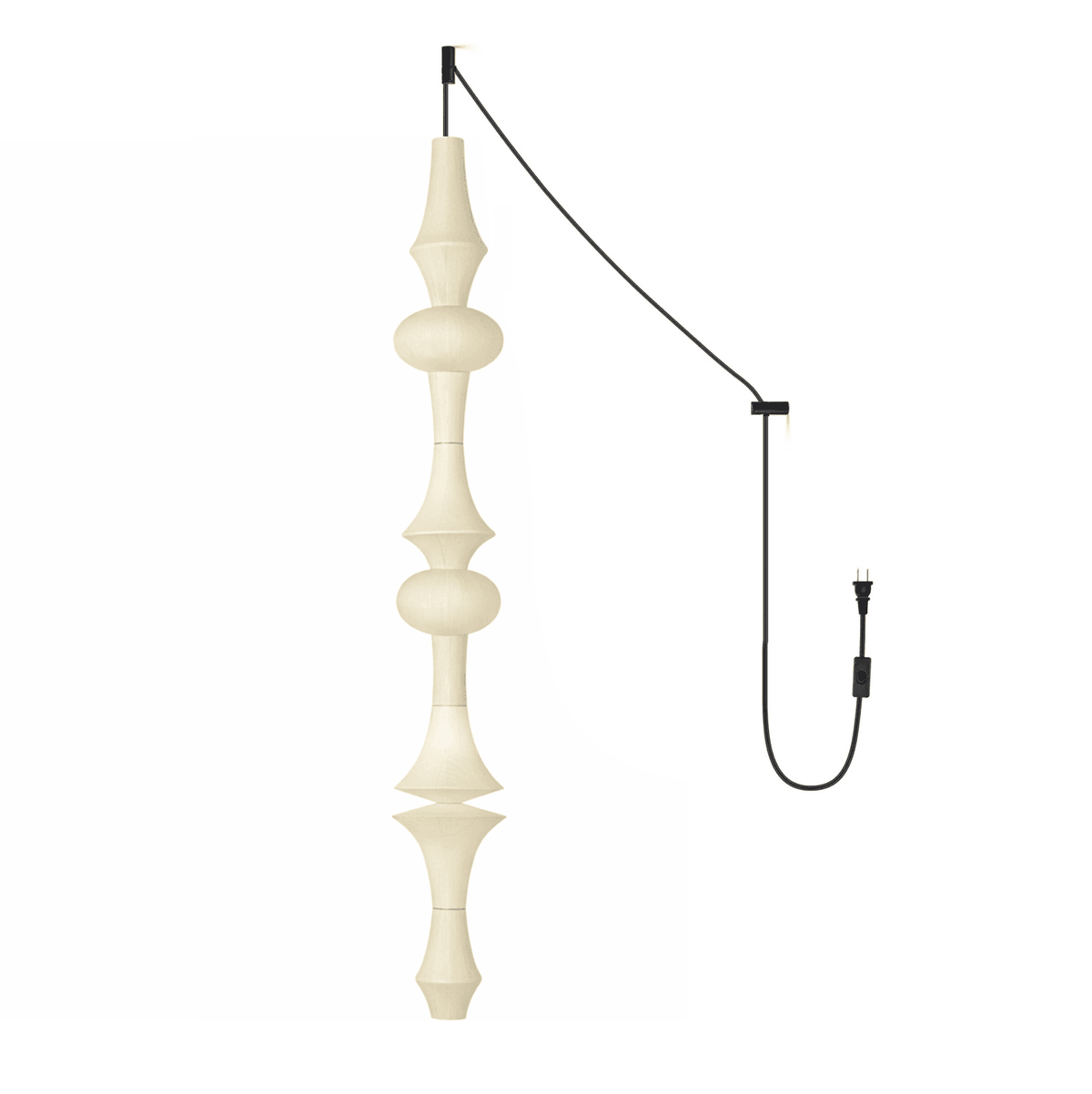 Washi Paper E Pendant Swag Light