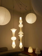 Washi Paper E Pendant Swag Light