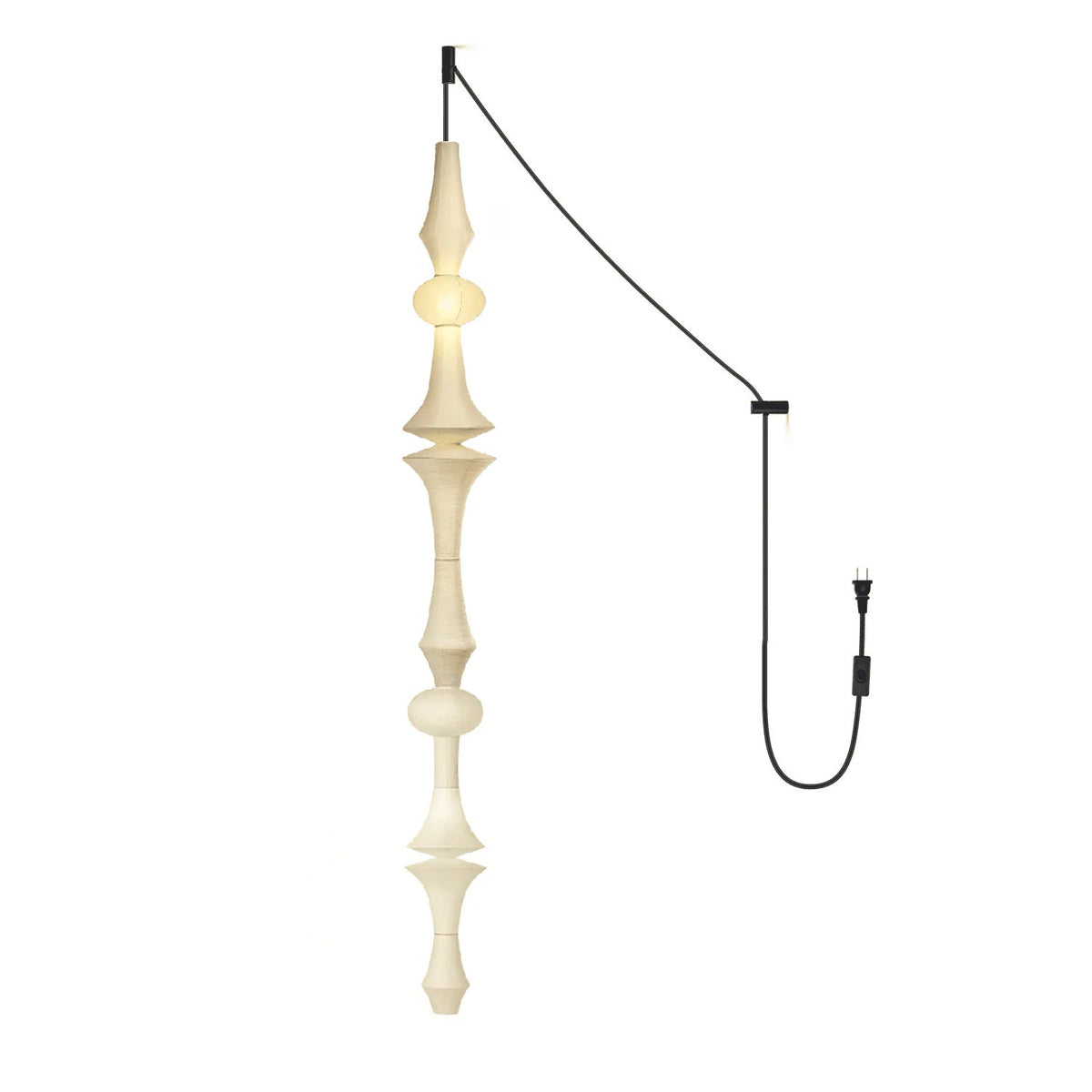 Washi Paper E Pendant Swag Light