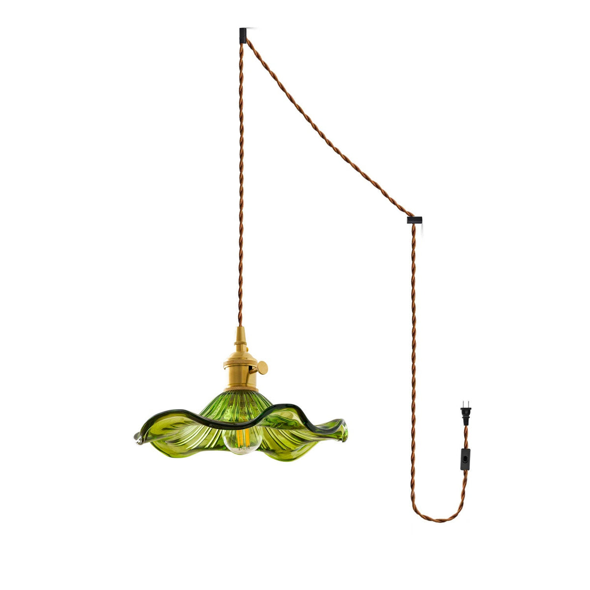 Glass Hibiscus Flower Swag Light