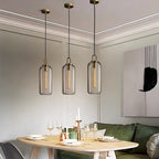 Glass Pendant Swag Light