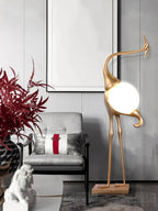 Heron Sculpture Floor Lamp