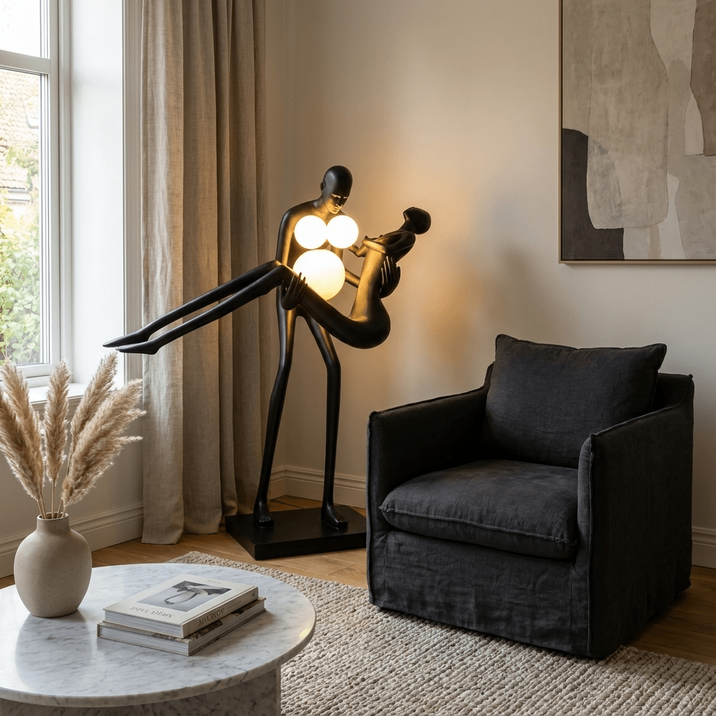 Moonlit Embrace Sculpture Lamp
