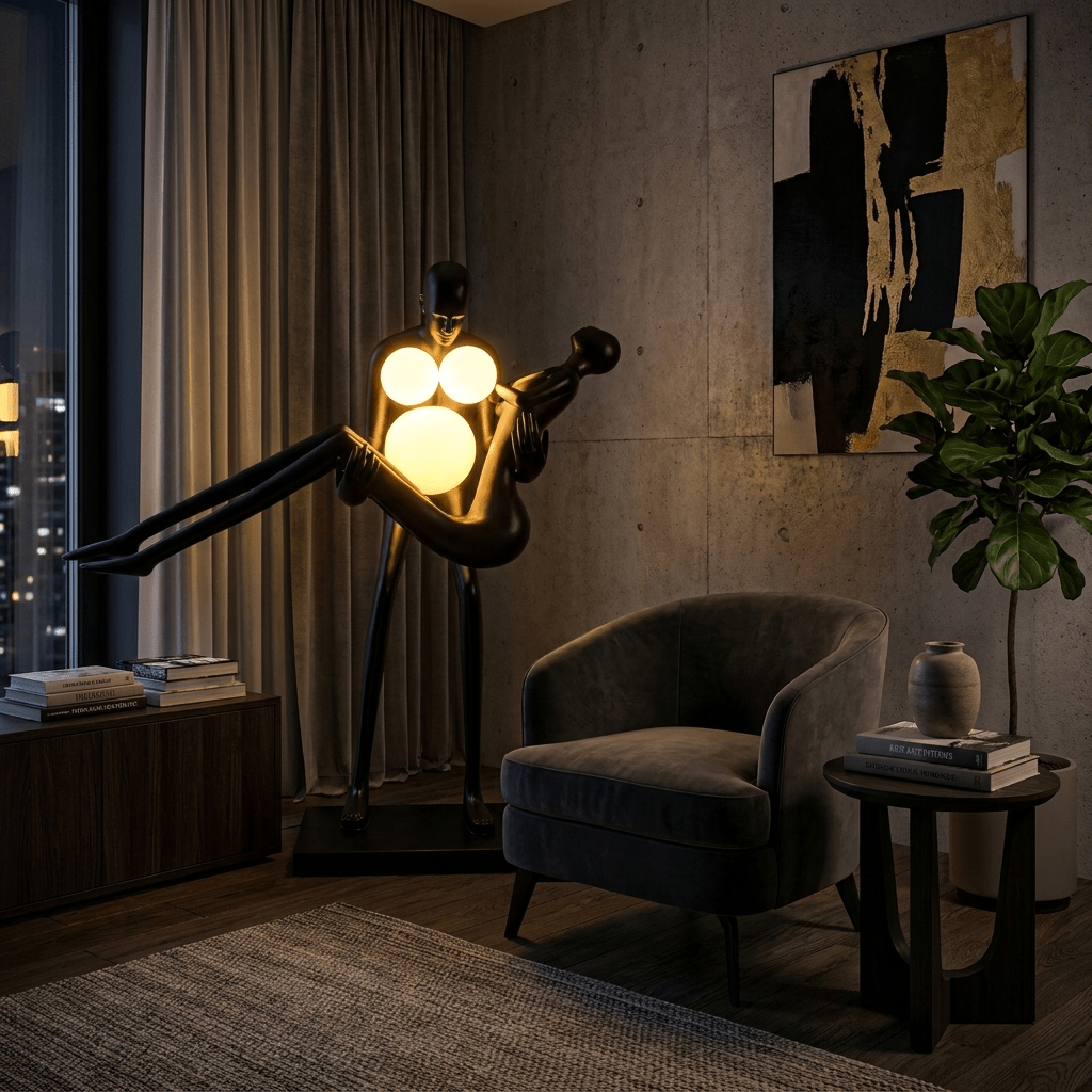 Moonlit Embrace Sculpture Lamp