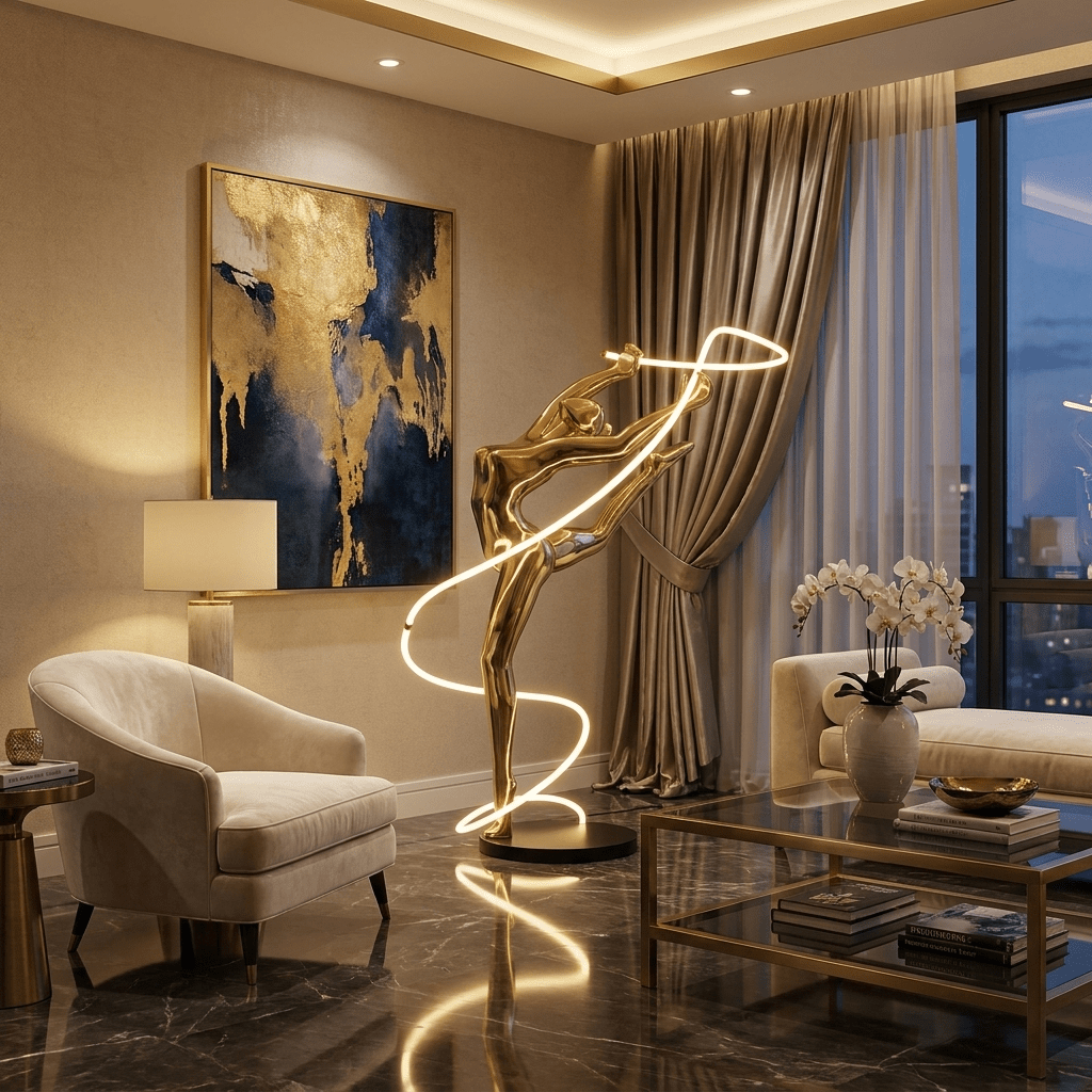 Aurelia Ribbon Dancer Floor Lamp