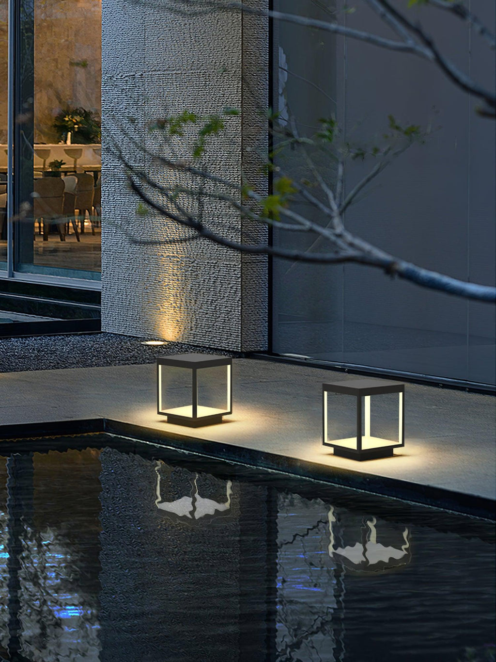 Square Frame Solar Outdoor Light