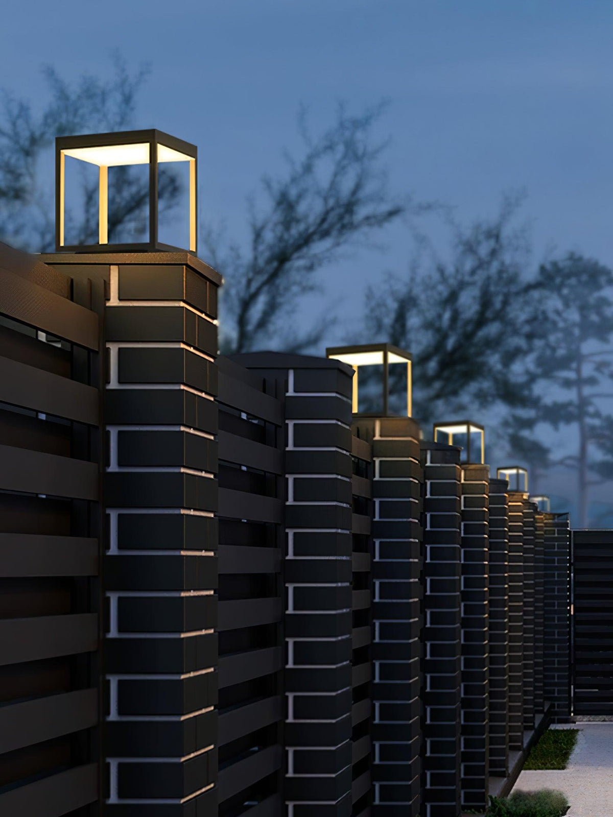 Square Frame Solar Outdoor Light