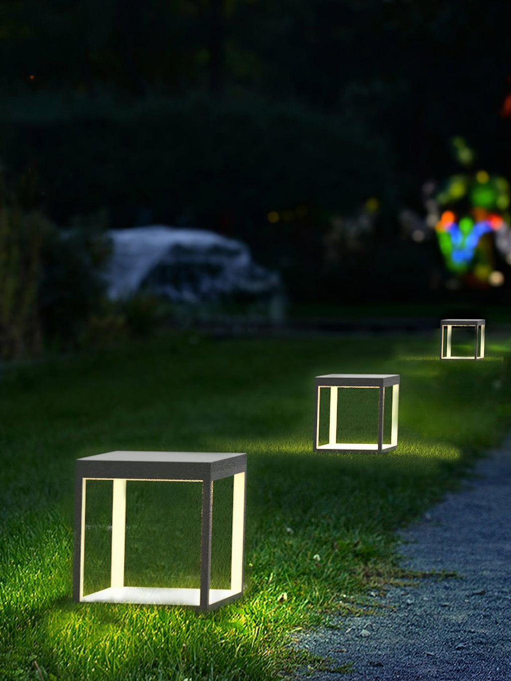 Square Frame Solar Outdoor Light