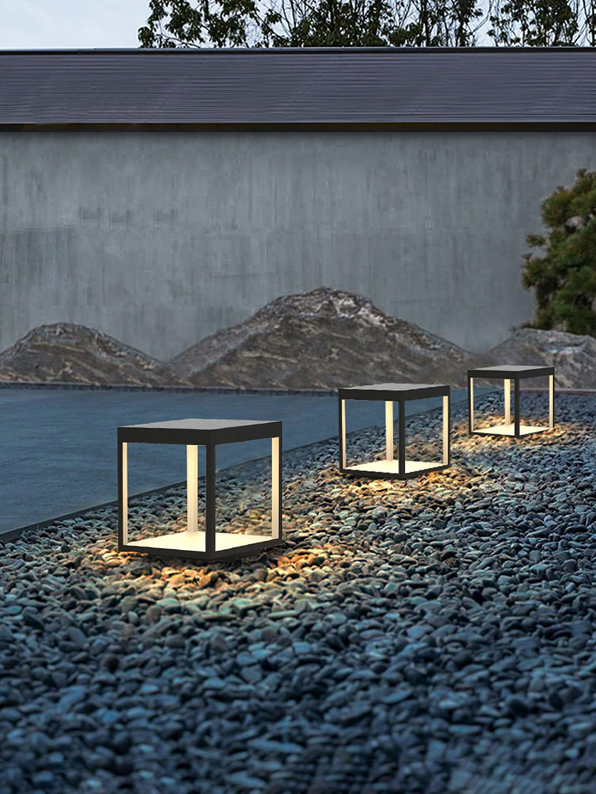 Square Frame Solar Outdoor Light