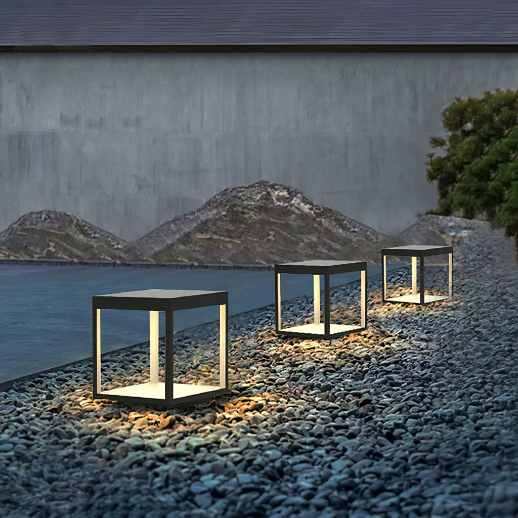 Square Frame Solar Outdoor Light
