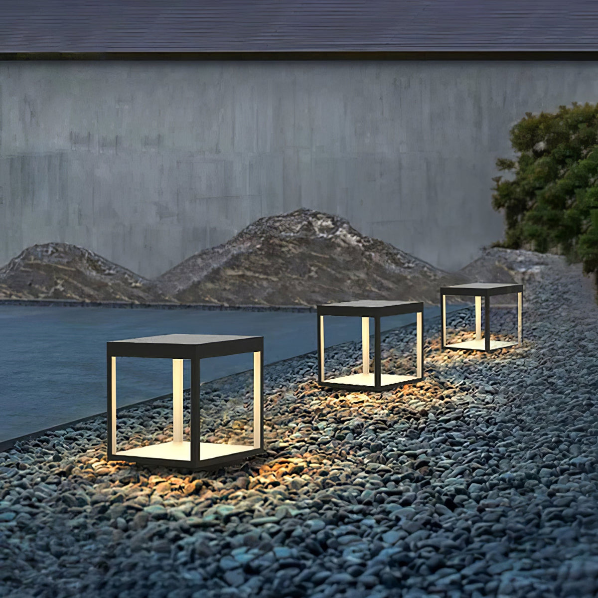 Square Frame Solar Outdoor Light