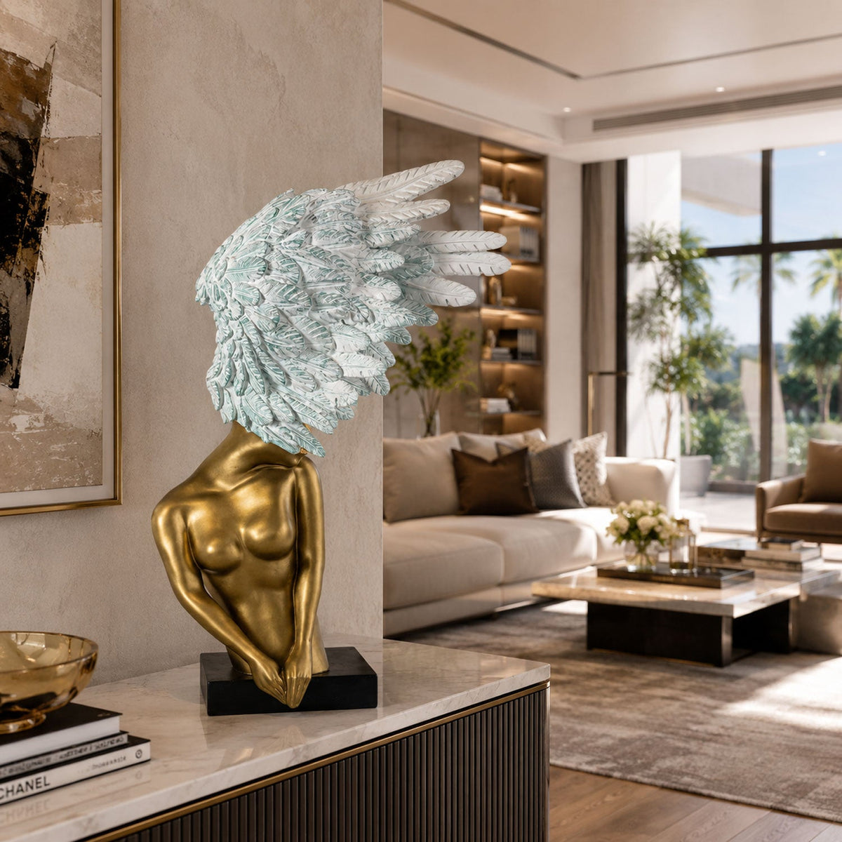 Aurelia Winged Bust Sculpture