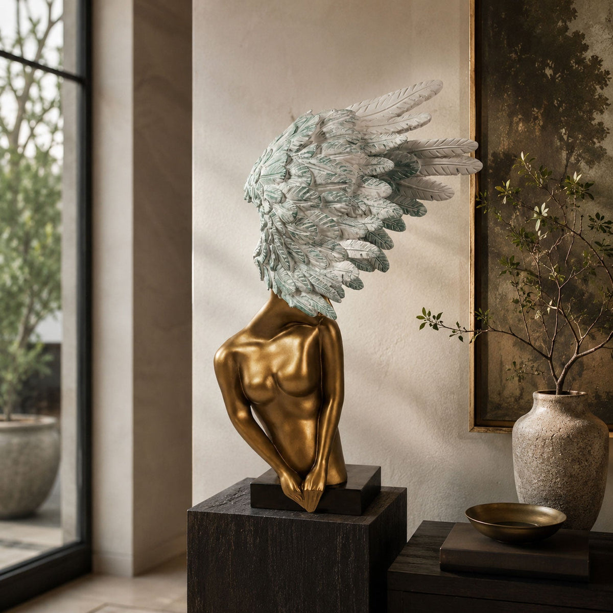 Aurelia Winged Bust Sculpture