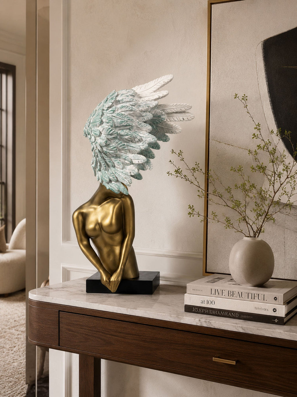 Aurelia Winged Bust Sculpture