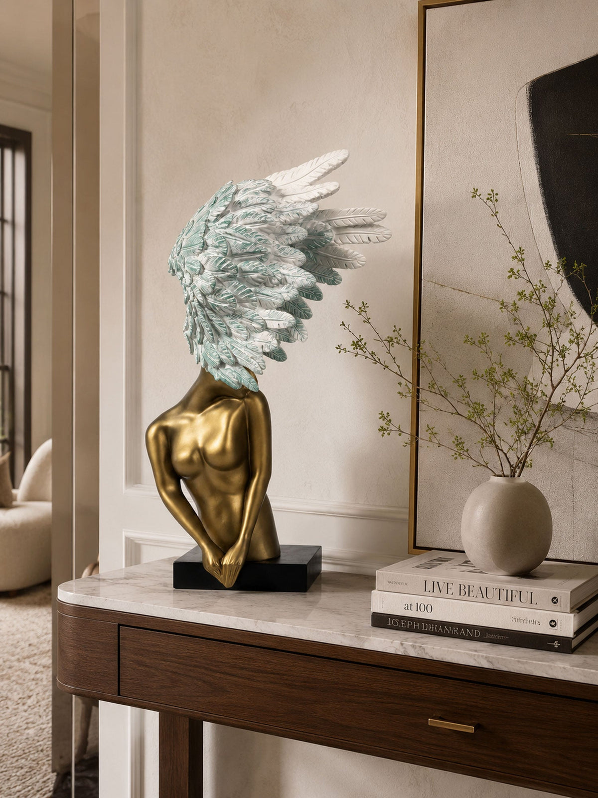 Aurelia Winged Bust Sculpture