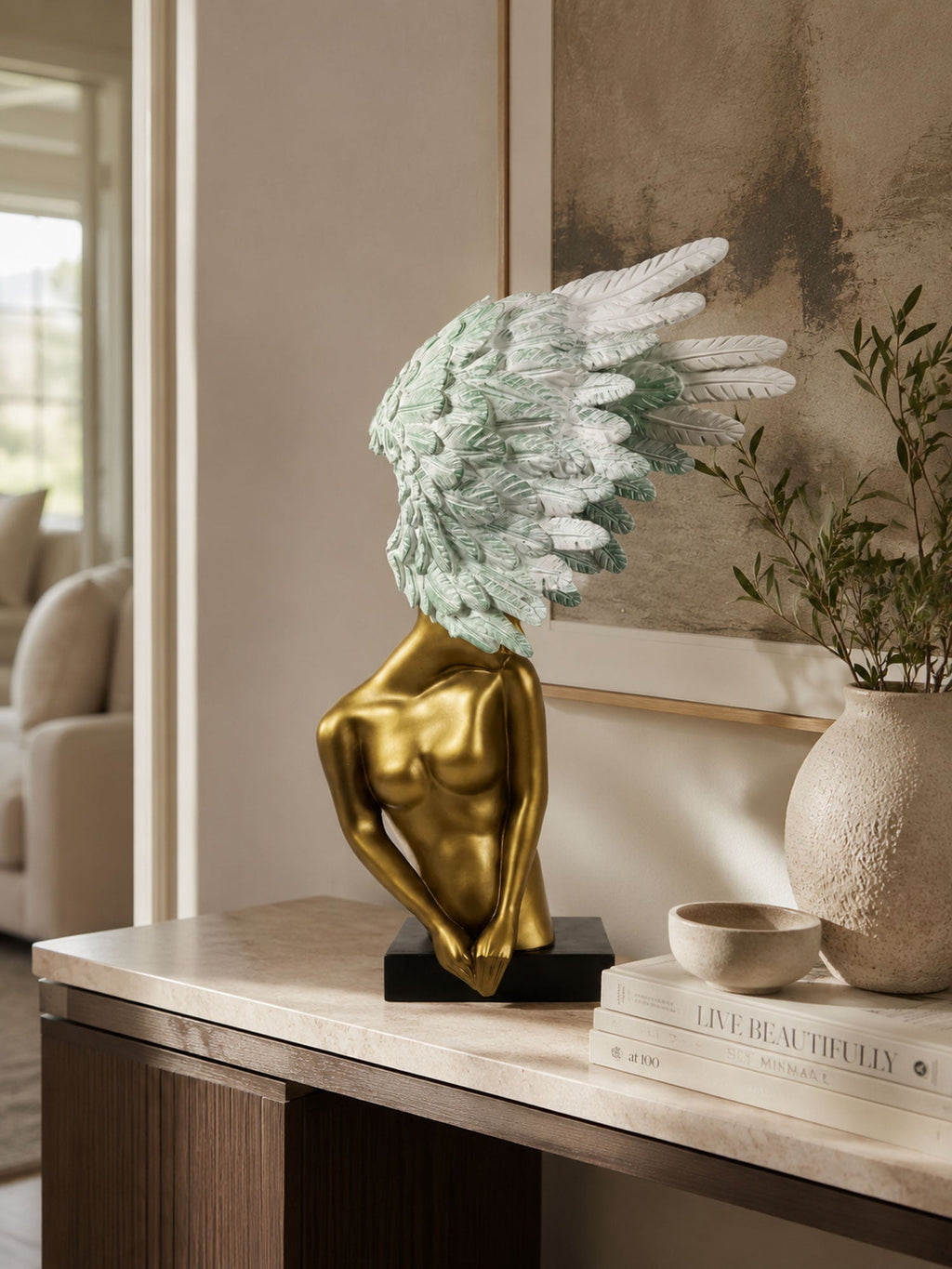 Aurelia Winged Bust Sculpture