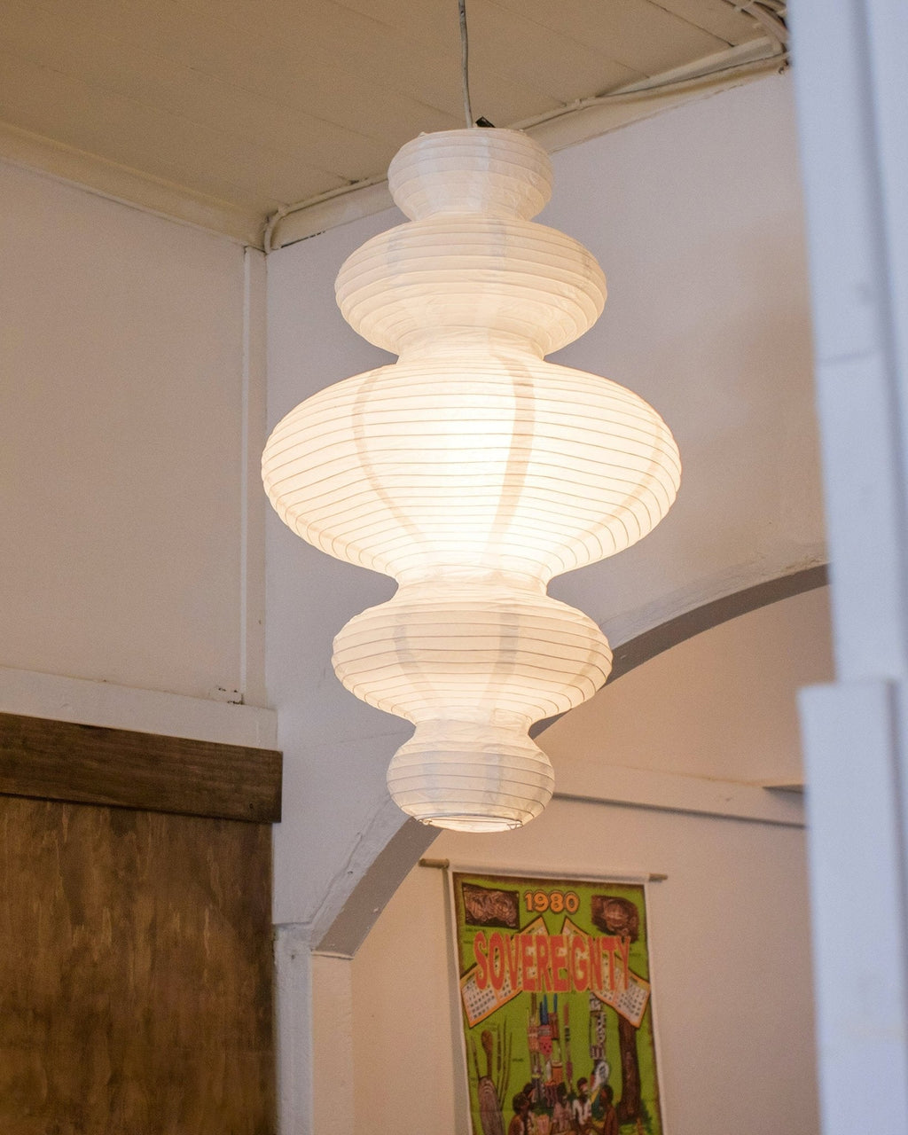 Kozo Paper Tower Swag Pendant