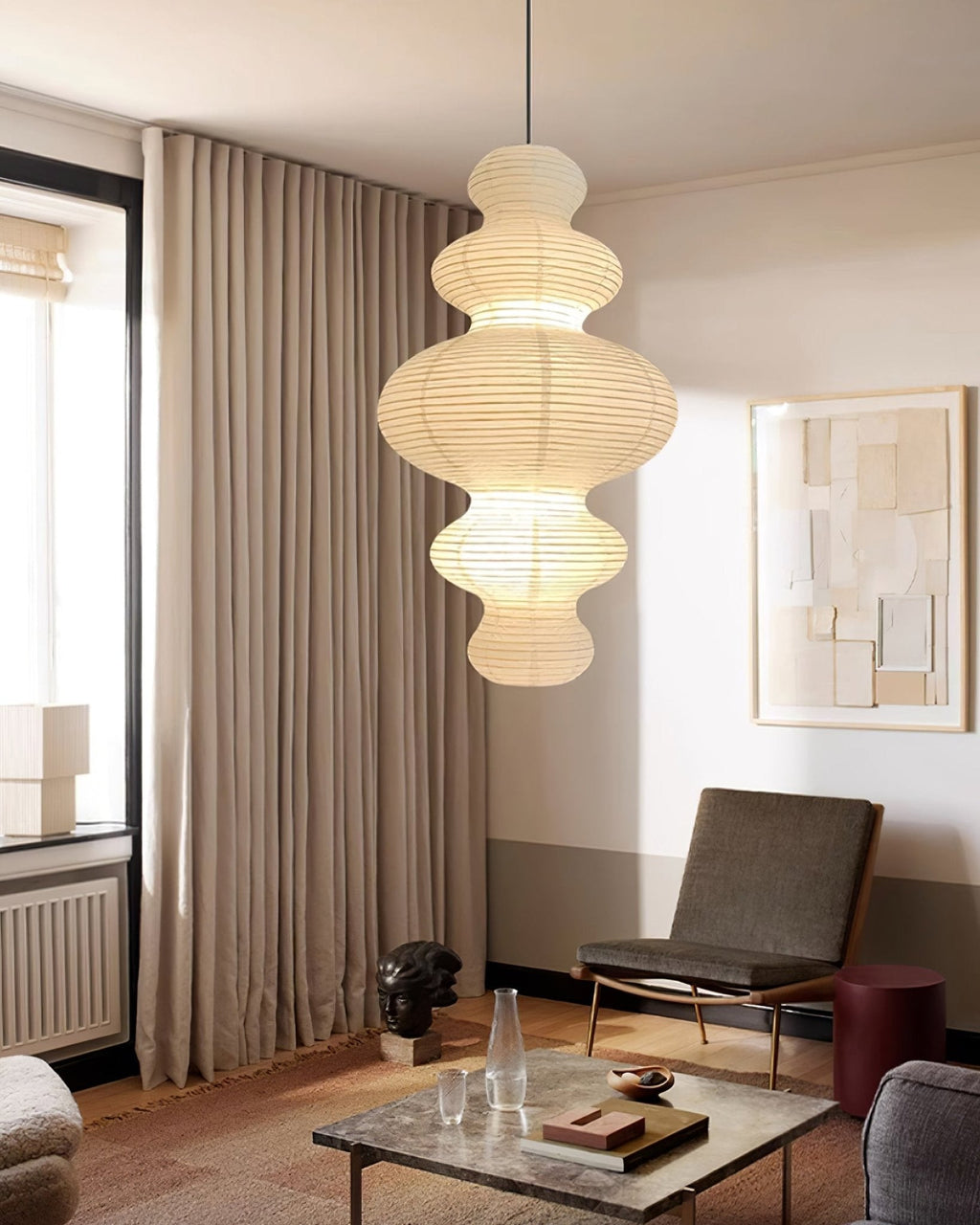 Kozo Paper Tower Swag Pendant