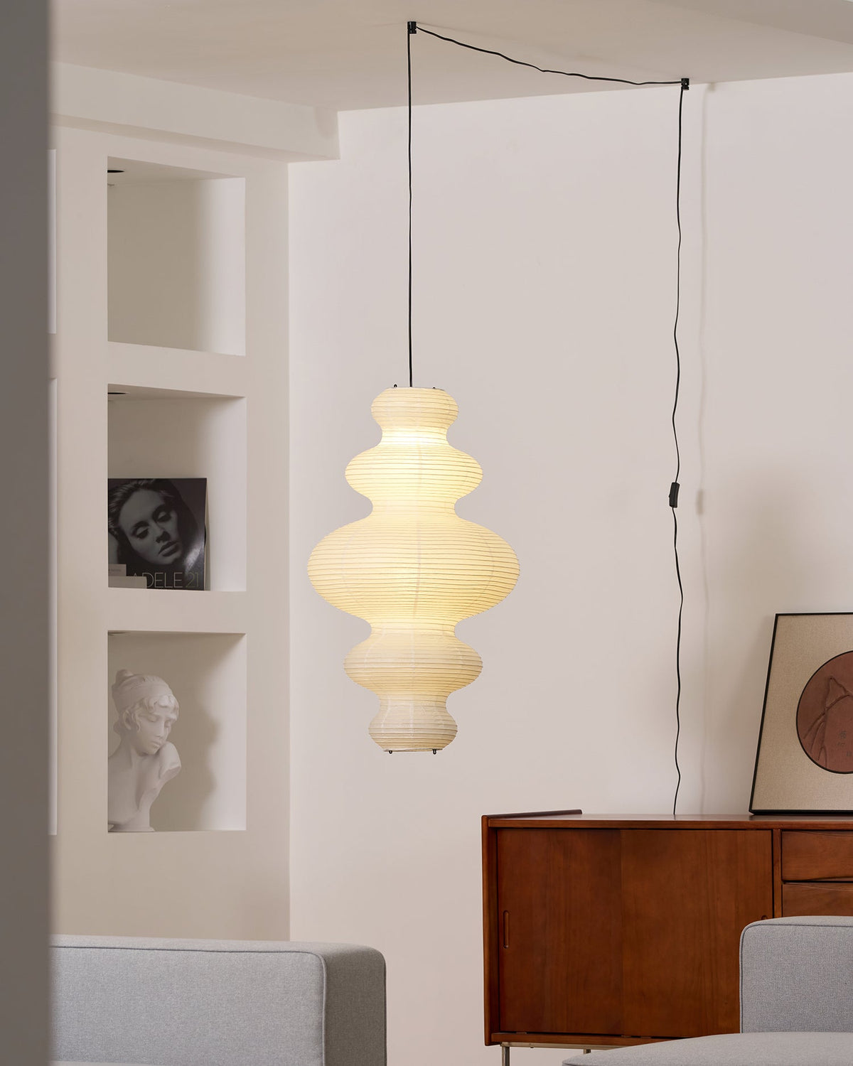 Kozo Paper Tower Swag Pendant