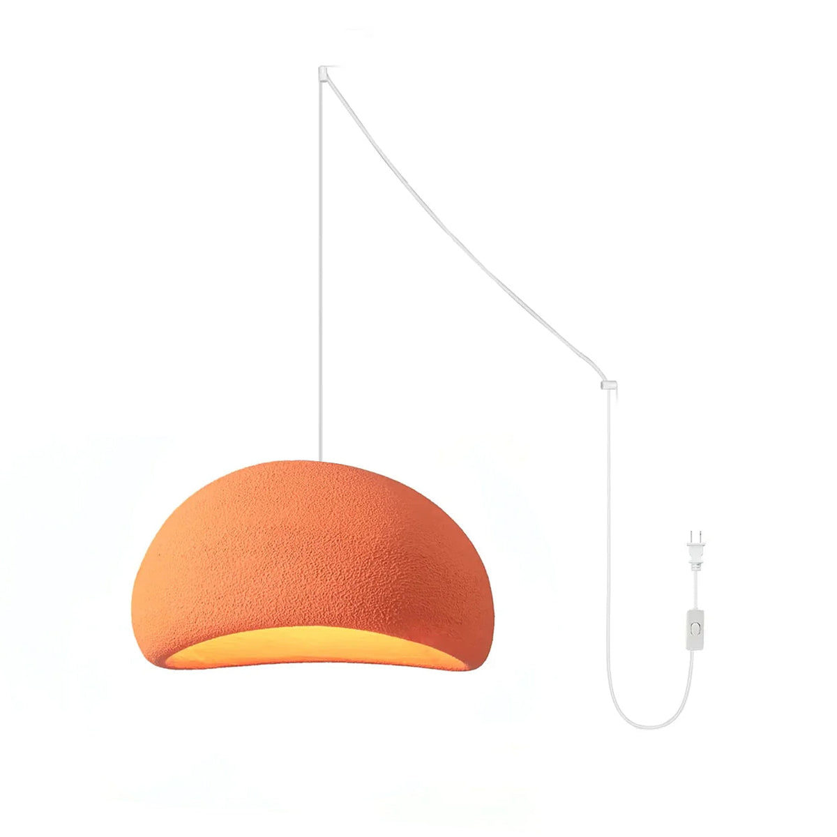 ∅ 11.8″ x H 6.7″ / Orange & White Hanging Wire / US Plug
