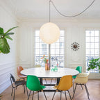Kozo Paper Globe Swag Pendant (white plug wire)