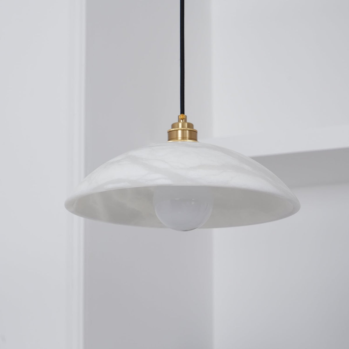 Alabaster Dome Swag Alabaster Pendant Lamp