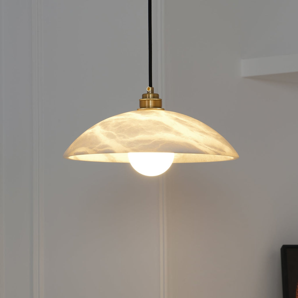 Alabaster Dome Swag Alabaster Pendant Lamp