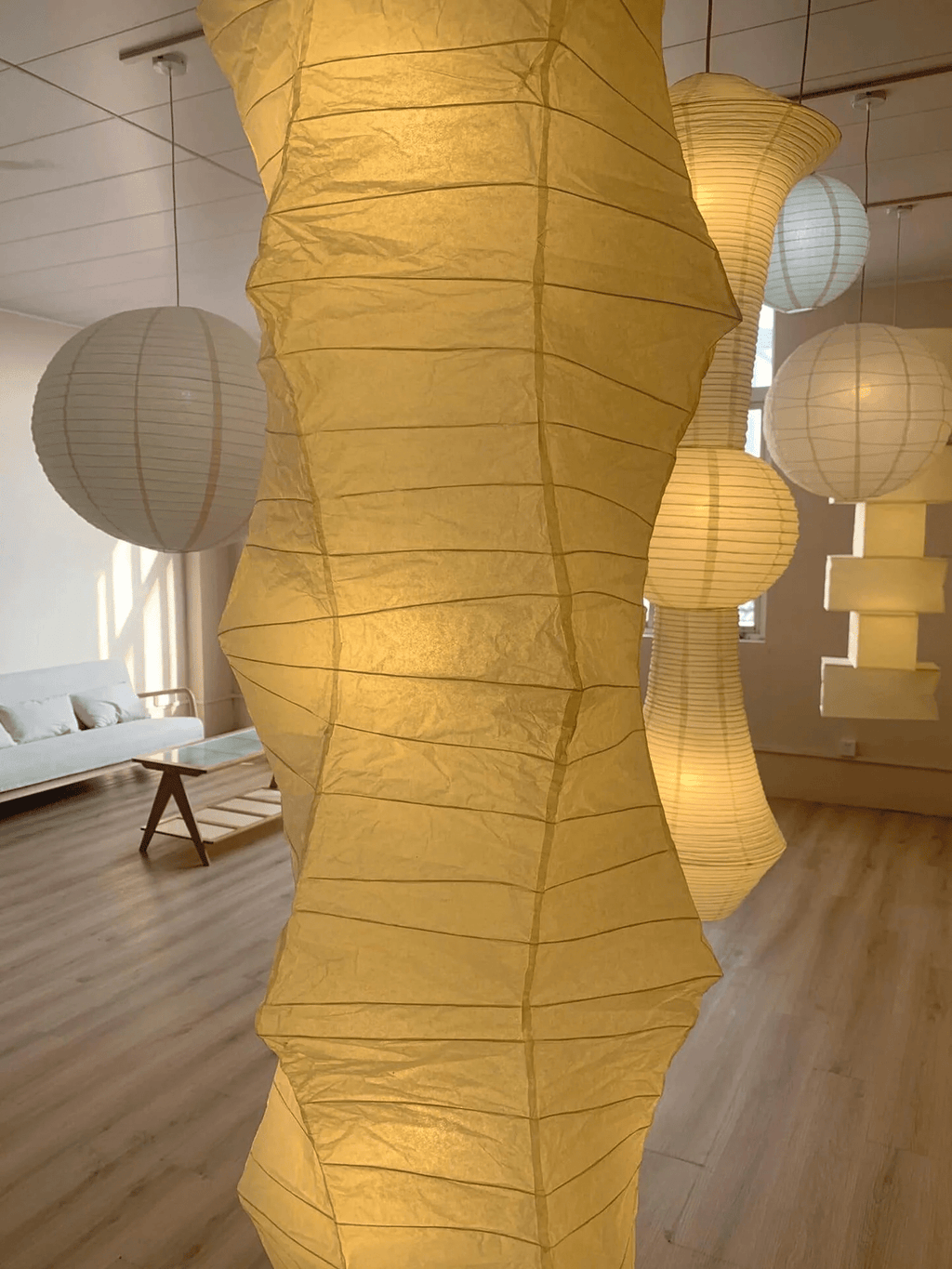 Washi Paper 33N Swag Pendant Light