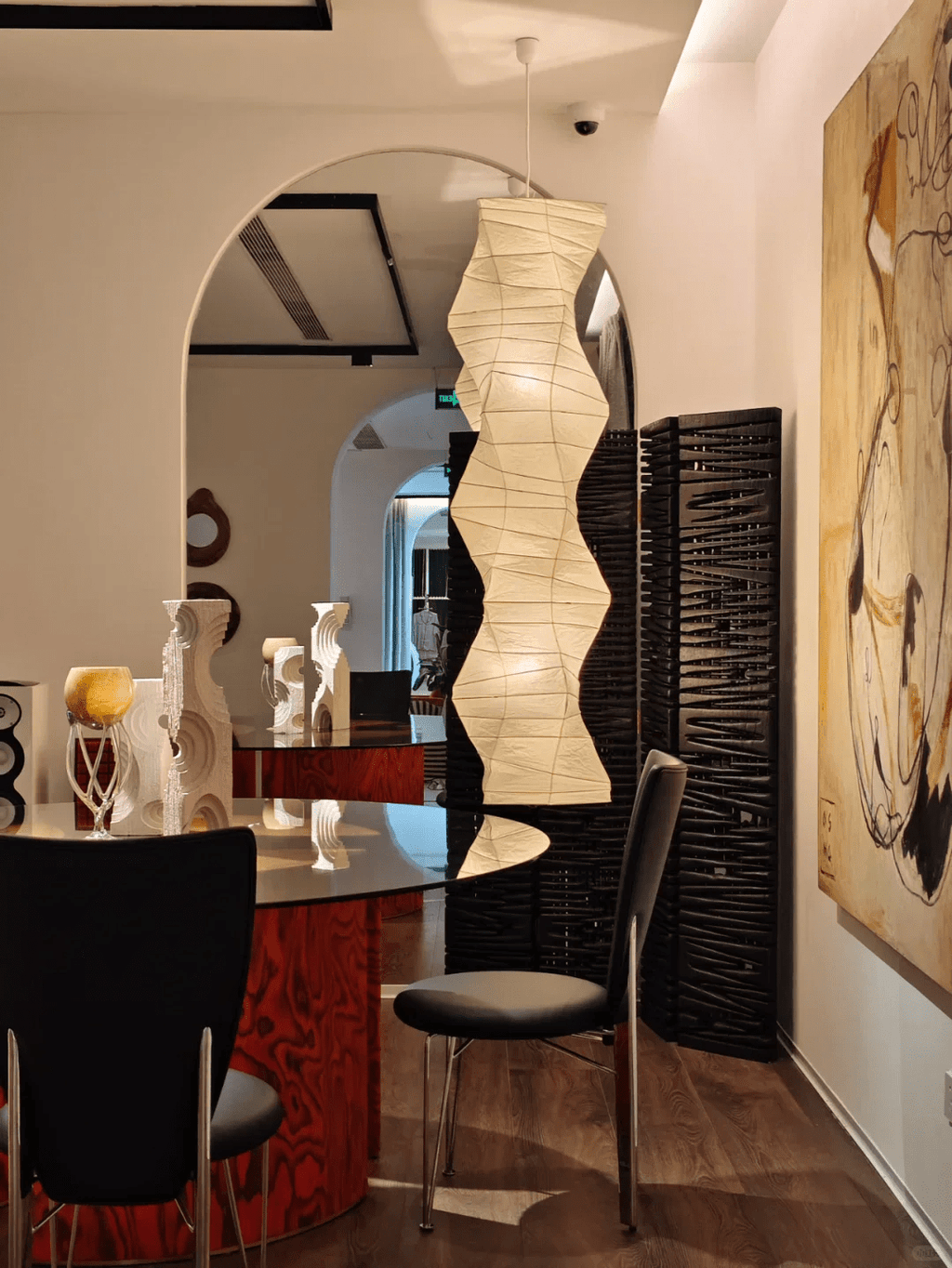 Washi Paper 33N Swag Pendant Light