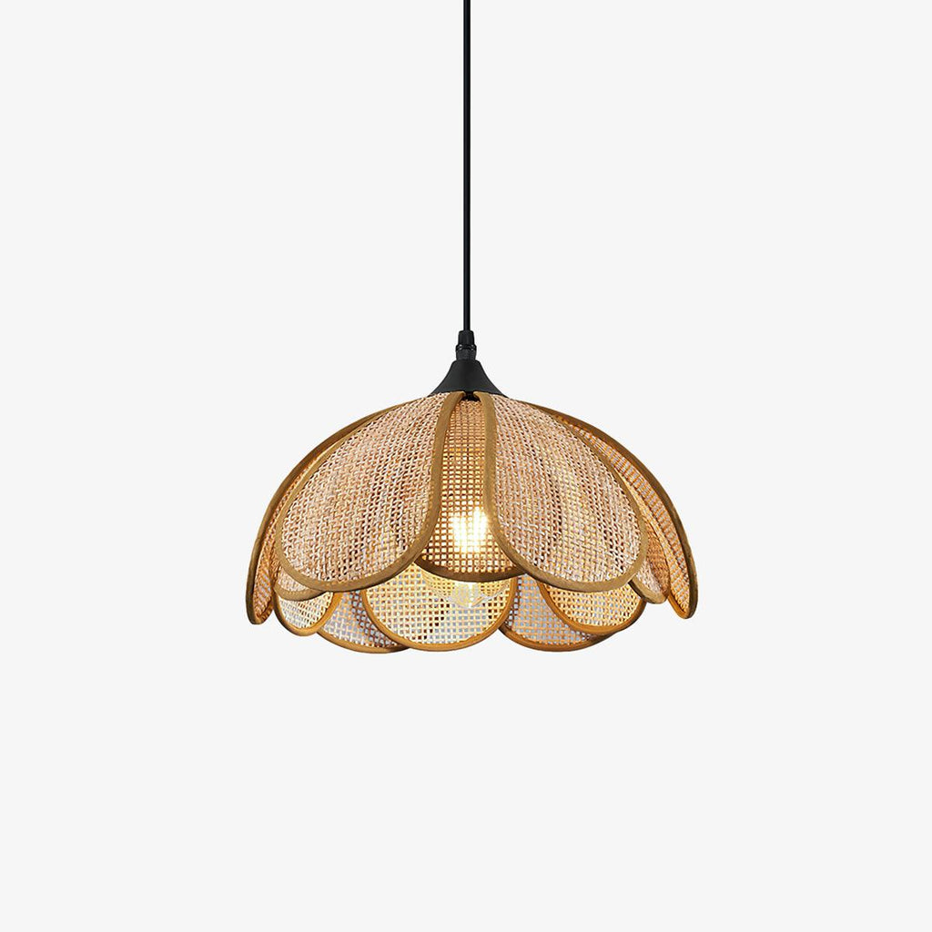 Bloom Rattan Swag Pendant Lamp