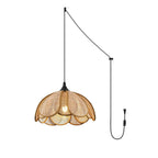 Bloom Rattan Swag Pendant Lamp