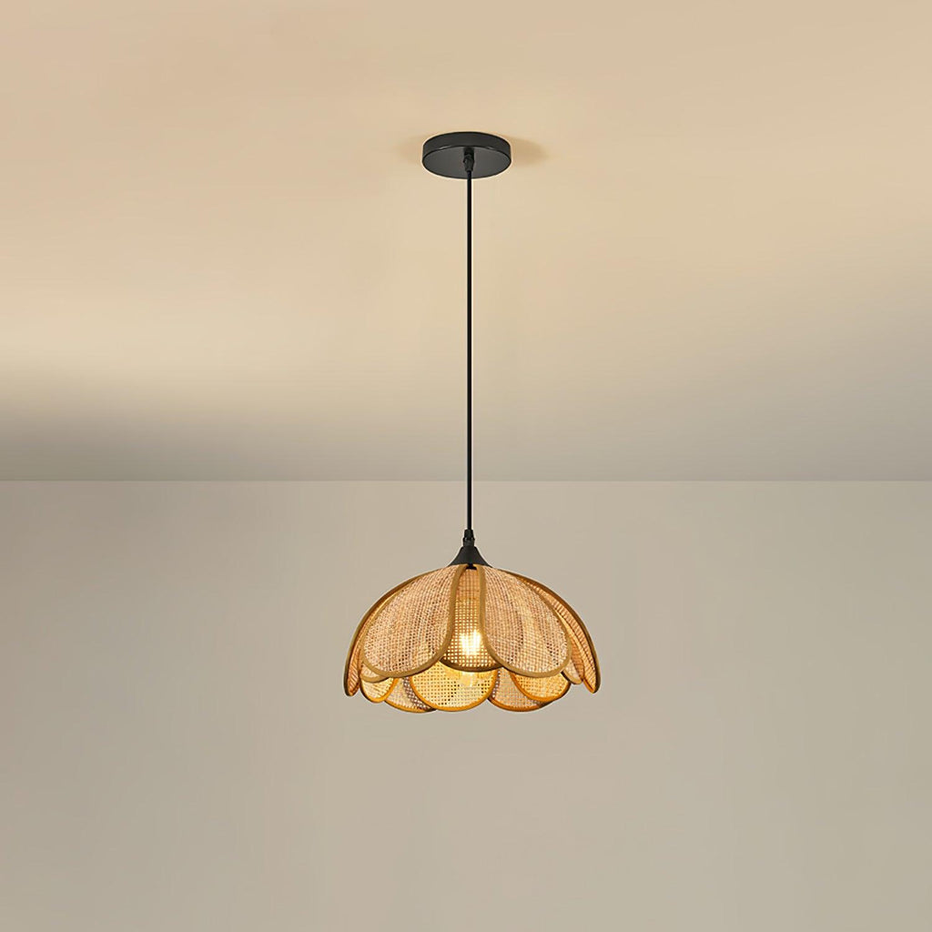 Bloom Rattan Swag Pendant Lamp