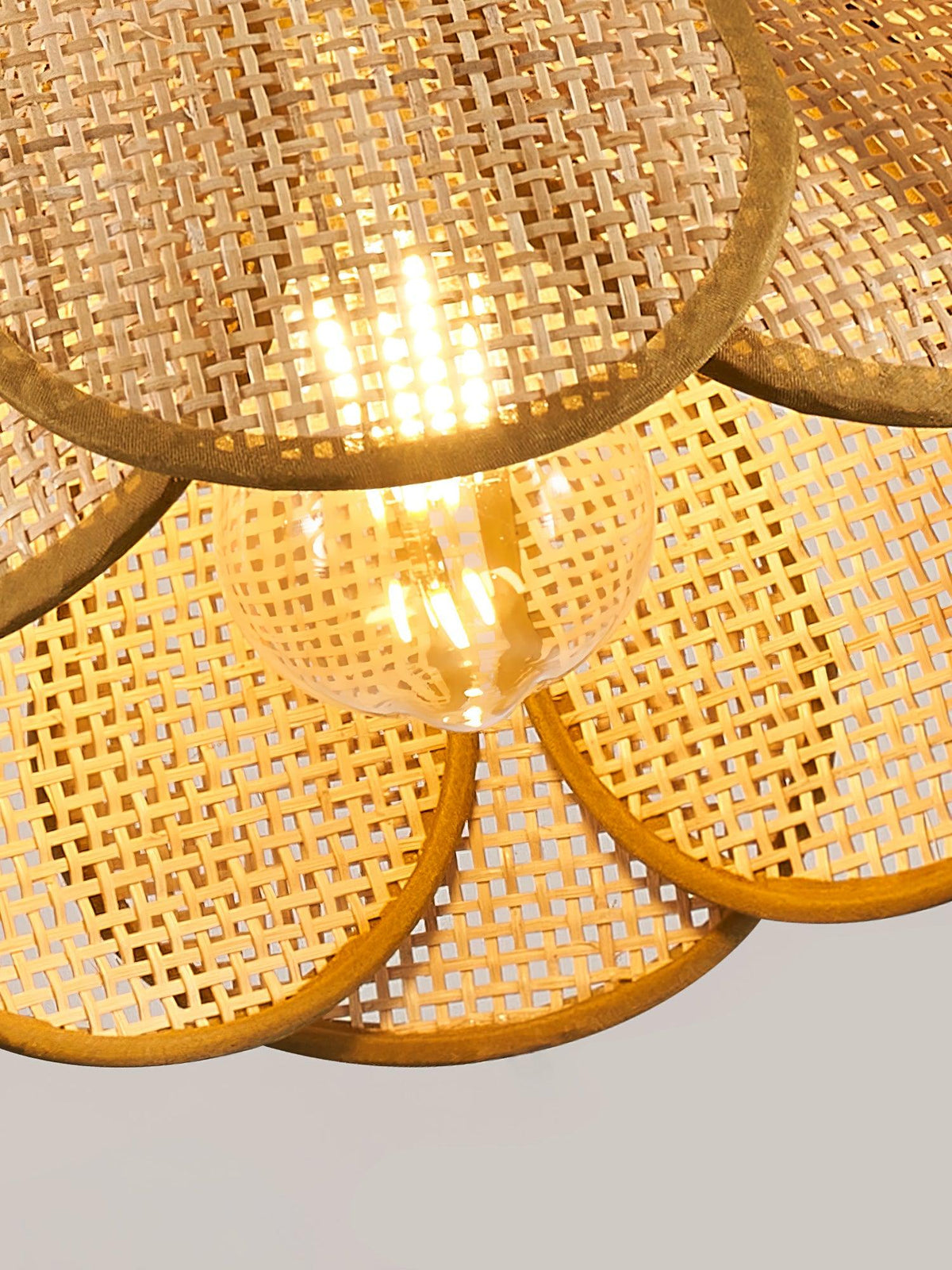 Bloom Rattan Swag Pendant Lamp