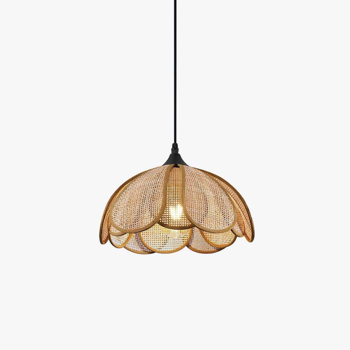 Bloom Rattan Swag Pendant Lamp