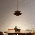 Cascade Wooden Disc Swag Pendant Lamp